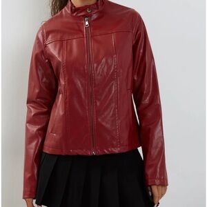 Motel Rocks Red Leather Jacket